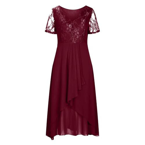 Robe décontractée en mousseline et dentelle pour événement - 3