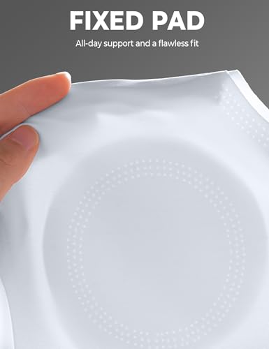 BOOPH Girls Training Bras Kids Seamless Bra Longline Crop No Pads Underwear for Teen Girl Sports 9-14Y 4 Packs3