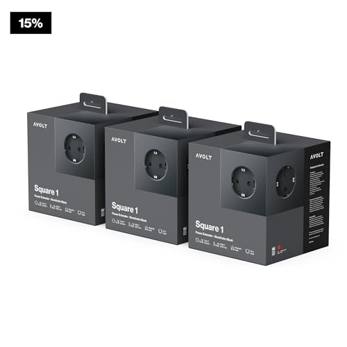 Ciabatta Multipresa Cubo con USB – Design Avolt | Piede Magnetico | Compatta per Scrivania e Casa | Si Fissa su Superfici Metalliche (Stockholm Black, USB-C 1.8m) - Immagine 1