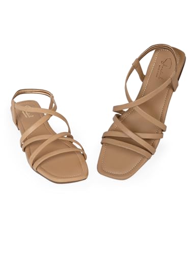 Image of Women Flats Sandals | Stylish Embroidered Slip-On Flats for Women | Comfortable Lightweight Sandals | Ethnic & Casual Footwear for Ladies SL1043