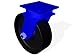 RWM Casters 125 Series Plate Caster, Swivel, Kingpinless, Urethane on Iron Wheel, Roller Bearing, 3500 lbs Capacity, 8" Wheel Dia, 4" Wheel Width, 11" Mount Height, 8-1/2" Plate Length, 8-1/2" Plate Width