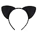 Black Cat Ears Headband Women Ears Costume Kitty Ears Headband for Cosplay Halloween Chriatmas Party Daily Decoration (Cartoon)