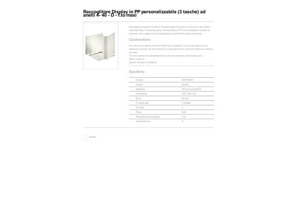 ESSELTE 394753000 Display Folder Polypropylene (3 Pockets) with Rings 4-40 - D - f.to Maxi - White, Dorso 6.5 cm - Image 2