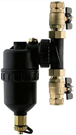 Team Controls Magnetic Boiler Filter 22mm Inline for Central Heating inc Full Bore Valves with Metal Handle - Team Supplies TCFILTER