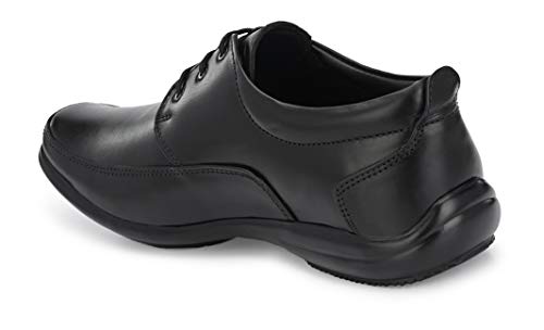 Image of MACTREE Men's Genuine Leather Lace Up Shoes for Formal Wear (Black Colored)