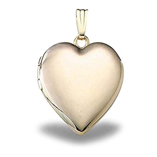 PicturesOnGold.com Solid 14K Yellow Gold Sweetheart Locket - 3/4 Inch X 3/4 Inch in Solid 14K Yellow Gold