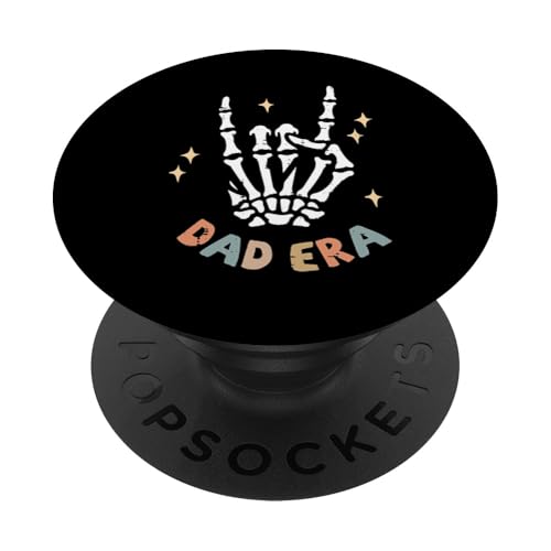 Dad Era Rock Skeleton Pocket Father Day Rocker Daddy Papa PopSockets Adhesive PopGrip