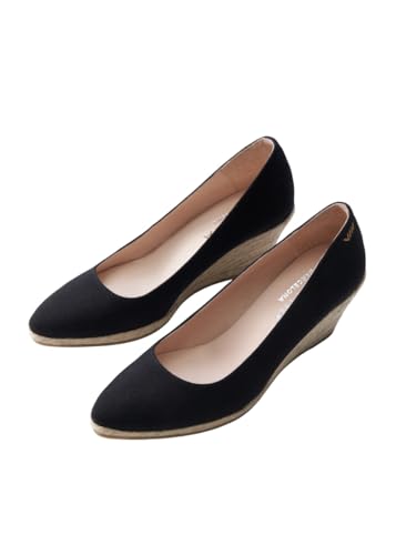 Dunes Canvas Espadrille Wedges with 2 ½” Heel Women's Sandals with Breathable Cotton Canvas and 100% Natural Jute Midsole for All Casual Occasions2