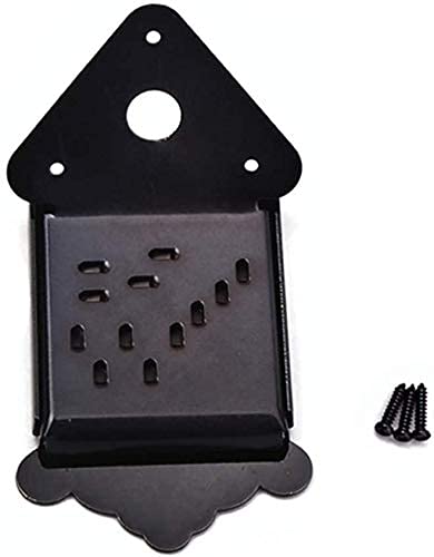 spmimi Triangle Mandolin Tailpiece Metal Replacement with 3 Pcs Screws for Mandolin Guitar Parts Accessories, Black