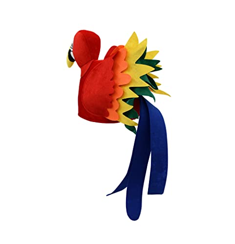 image for Nicky Bigs Novelties Adult Parrot Hats - Parrot Head Hat Tropical Anim