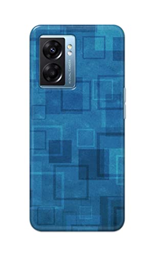 Image of Printed Hard Back Cover Case for Oppo A57 5G | Oppo A77 5G Back Cover (Plain Azure Blue) -702