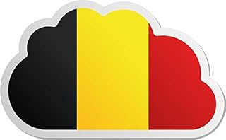 Belgium Cloud Sticker | Car Bumper, Laptop, Water Bottle, Wall, Window Waterproof Vinyl Sticker Decal | Longer Side 6'' |