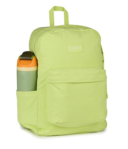 Image of JanSport Superbreak Plus FX Backpack - Work, Travel, or Laptop Bag with Water Bottle Pocket - Lime Citron
