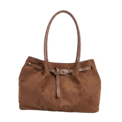 URJIX brown suede tote bag – image 3