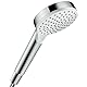 hansgrohe wassersparender Duschkopf Crometta, Sparduschkopf, Duschbrause, Weiß/Chrom