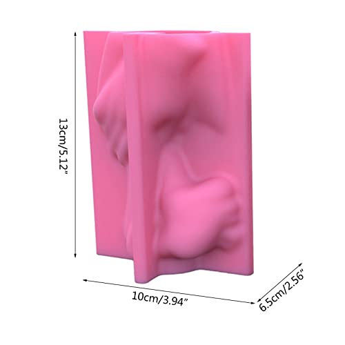 Molde de silicona de jarrón humano para solucionar proyectos de floreros caseros 3