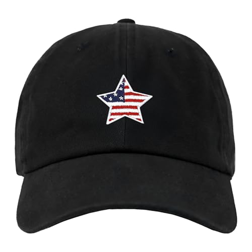 Image of USA Flag & Embroidery Premium 100% Cotton Low Profile Adjustable Baseball Dad Cap