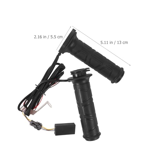Puños calefactables de 12v para motocicleta con temperatura ajustable en negro 2