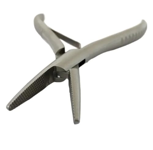 Pince extension cheveux en acier inoxydable argenté de 7 pouces
