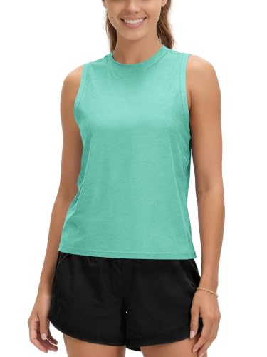 Image of ODODOS Women's Performance Tank Ultra Soft odSTRATUM Tech Sleeveless Tee Shirts High Crew Neck Pullover Top