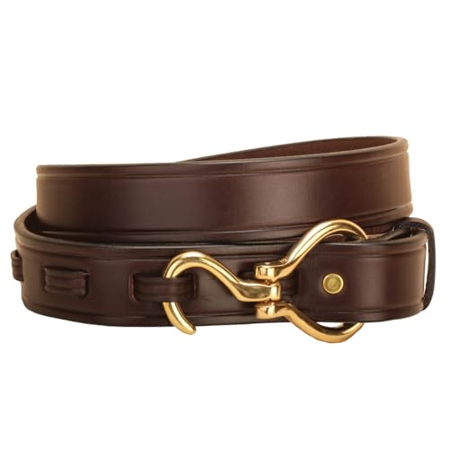 Plain Hoofpick Buckle 1.25 Inch Havana Unisex Belt