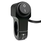 Motorcycle Handlebar Switch ATV Light Switch Waterproof Aluminum Alloy Toggle Switch for Motorcycle Light Bike Light Spotlight 7/8'(22MM) 1 Pcs