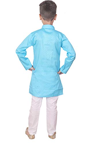 Indian Cotton Kurta Set For Boys | Kids Ethnic Wear | Traditional Festive Wedding Wear | Boy Party and Casual Dress| Pack of 1 (FRZ, S-101)2