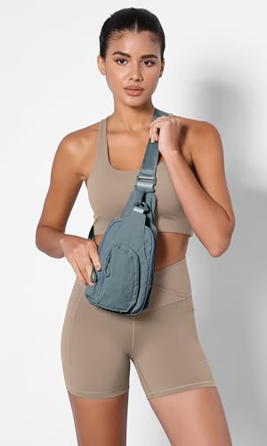 Image of ODODOS Sling Bag with Adjustable Straps Crossbody Chest Bag Lightweight Backpack for Casual Traveling Hiking