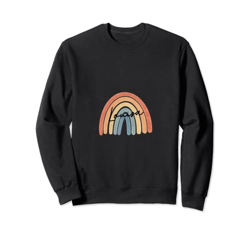 New Born Baby Louisa Personalized Gift Rainbow Nursery Sweatshirt