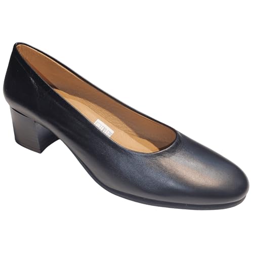 ARIADNA SÁNCHEZ Zapatos de Salón para Mujer Cómodos 24 Horas, Zapatos de Piel, Fabricación Propia Hecho en España (Negro, Sistema Tallas Calzado EU, Adulto, Números, Mediano, 36)