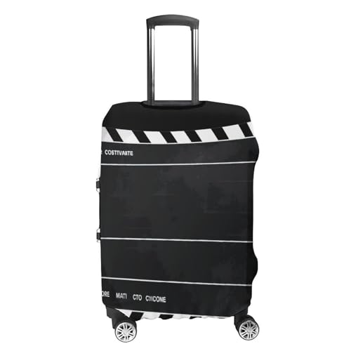 Classic Movie Clapboard Black Luggage Cover, Washable Elastic Suitcase Cover Protector Fit 18-32 Inch Luggage4