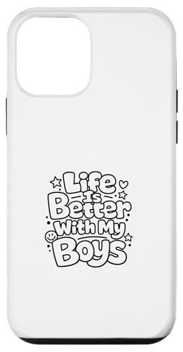 Life Is Better With My Boys Boy Mom ��̓��M�t�g �X�}�z�P�[�X iPhone 12 mini �p
