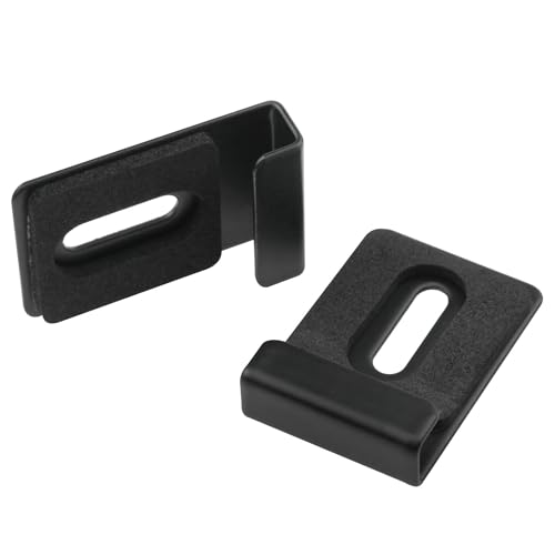 Image of Lovelysp Metal Mirror Clips Wide Channel Mirror Hanger Clip Kit Heavy Mirror Mounting Hardware Hanging Kit (Black) -6PCS