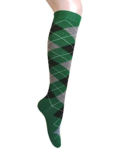 Image of Triple M Plus Elite Quality Soft Cotton Knee High Argyle /Houndstooth /plain Socks (regular size)
