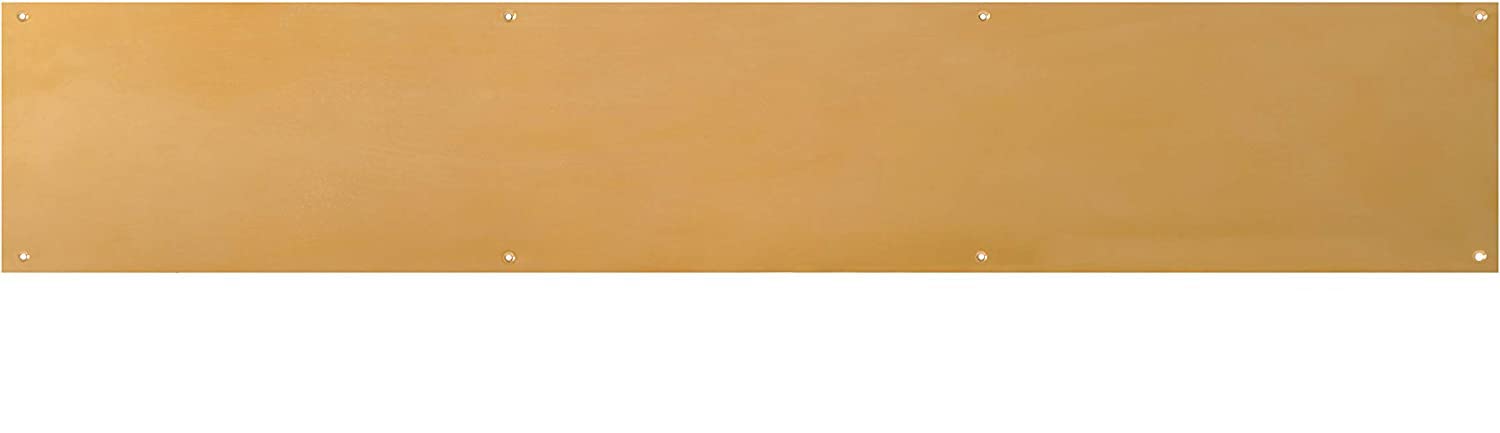 Brass Kick Plates British Made (Brushed Finish Single Brass Kick Plate)
