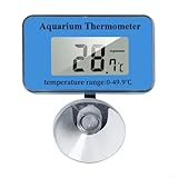 Aquarium-Thermometer, wasserdichtes Design mit Saugnapf für feste Platzierung, genaue Temperaturmessung für Aquarien, hergestellt aus ABS-Material