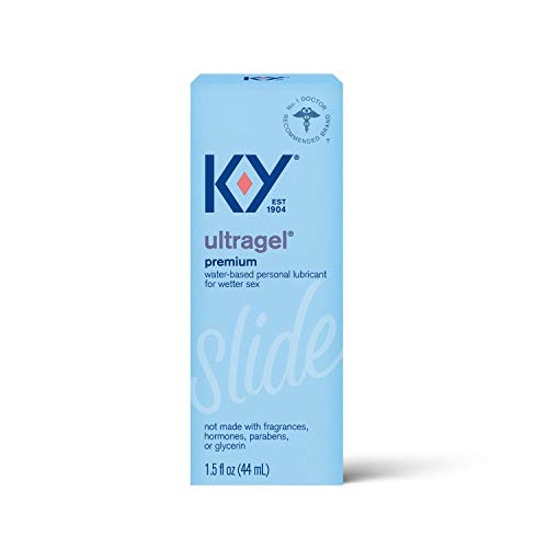 K-Y Ultragel Lube, Personal Lubricant, Water-Based Formula, Safe to Use with Silicone Toys, For Men, Women and Couples, 1.5 FL OZ (Pack of 4)