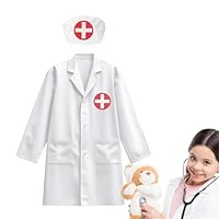 Kids Doctor Outfit - Medical Role Costume, Toddler Uniform Dress | Professional Clinic Pretend Attire, Durable Washable Play Clothes for Kids For Career Day Cosplay Birthday Celebration Stage Event