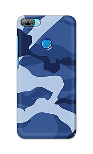 Image of Printed Hard Back Cover Case for Honor 9N Back Cover (Army Blue Pattern) -1302