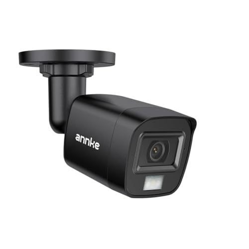 ANNKE Telecamera di sicurezza 3K con doppia luce intelligente, aggiunta da 5 MP, telecamera di sorveglianza CCTV con microfono integrato, IP67 a colori, nero