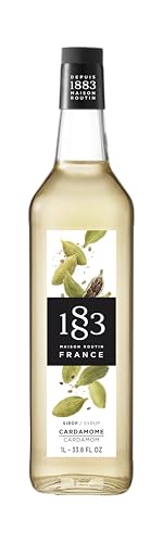 Image of 1883 Cardamom Syrup for Drinks, Made in France, 1 Liter Glass Bottle