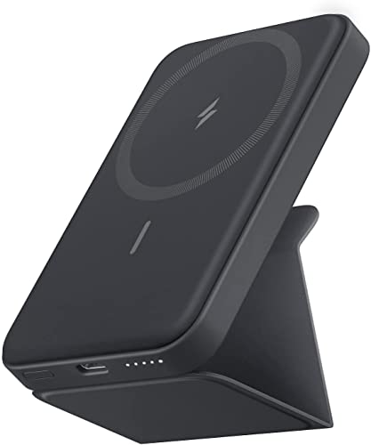 Anker 622 MagGo Magnetic 5000mAh Power Bank with Built-in Stand, Wireless & USB-C Charging, Slim...