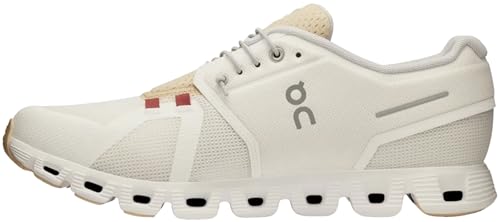 On Men's Cloud 5 Push Sneakers, Ivory/Savannah, 12 Medium US