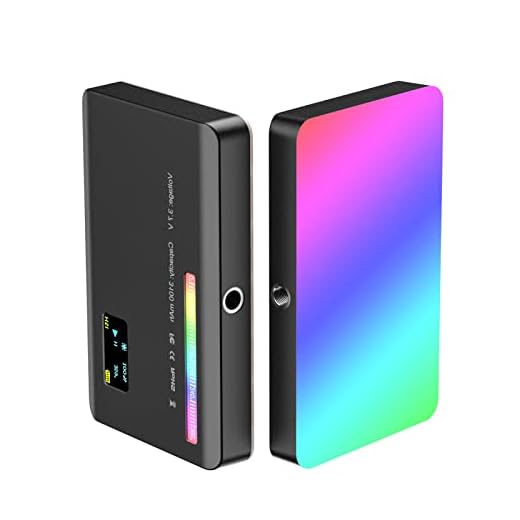 VL120 RGB LED Video Light 2500K-9000K Pgraphy Fill-in Light Dimmable CRI95+ 20 Ligng Effec Built-in Battery with Silicon Cold Shoe Mount Adapter r Vlog Live Broadcast Portrai Weddings Pgraphy