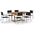 YITHOPI 7 Piece Patio Dining Set Poly Rattan Black Versatile Lounge Furniture Outdoor Lounge Set Patio Furniture Sets Balcony Furniture Sets for patios, Gardens, Decks