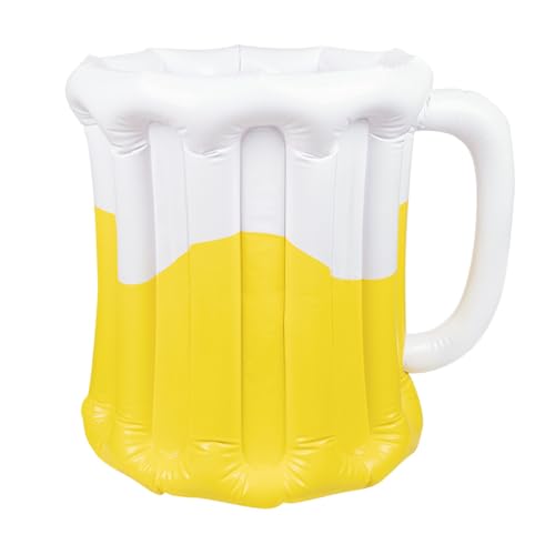 Boland 54229 - Aufblasbarer Bierkrug, Getränkekühler, Dekoration, Partydeko für Pool, Sommerfest und Mottoparty