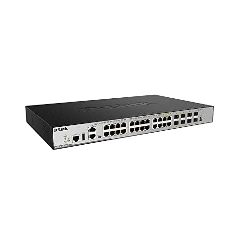 Image of D-Link 28-Port Gigabit Smart Managed Ethernet Switch | 20 GbE + 4 SFP Combo + 4 10G SFP+ Ports | L3 | 6kV Surge Protection (DGS-3630-28TC /SI)