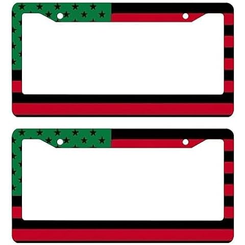 Lahosh Patriotic License Plate Frame - National Pride Car Tag Holder with Screws, US Standard Size (12