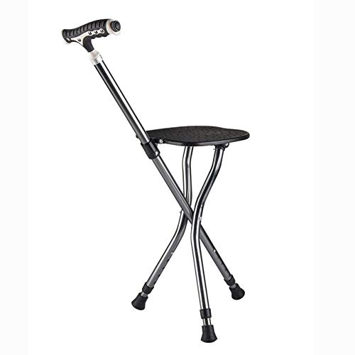 FUELIX Trekkingstock Mit Sitz - Klappbarer Gehstock Mit Hocker Für Wandern & Reisen