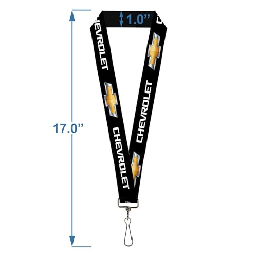 Buckle Down Lanyard - 1.0" - Chevrolet/bowtie Black/gold/white Repeat Accessory